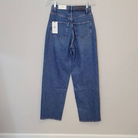 7 FOR ALL MANKIND THE JENNIFER 90S EMBROIDERED BAGGY JEAN SIZE 24 - Picture 4 of 9